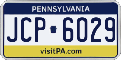 PA license plate JCP6029