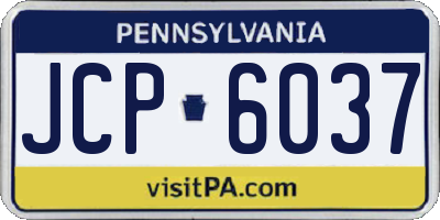 PA license plate JCP6037