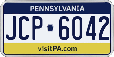 PA license plate JCP6042