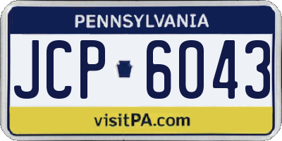 PA license plate JCP6043