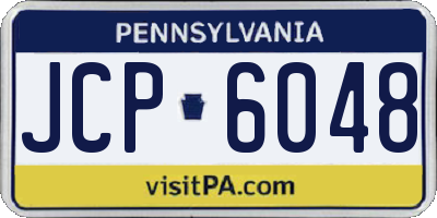 PA license plate JCP6048
