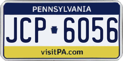 PA license plate JCP6056