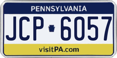 PA license plate JCP6057