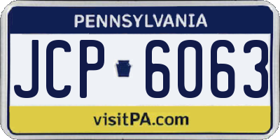 PA license plate JCP6063