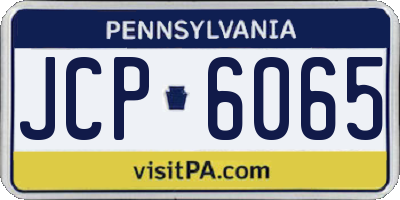 PA license plate JCP6065