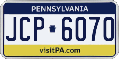PA license plate JCP6070