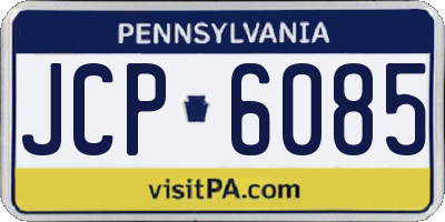 PA license plate JCP6085