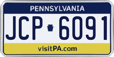 PA license plate JCP6091