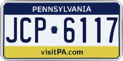PA license plate JCP6117