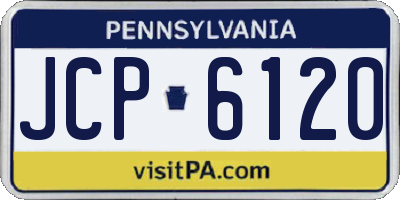PA license plate JCP6120
