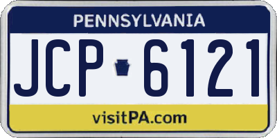 PA license plate JCP6121