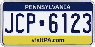 PA license plate JCP6123