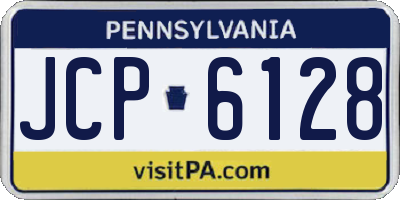 PA license plate JCP6128