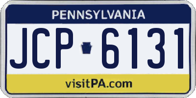 PA license plate JCP6131