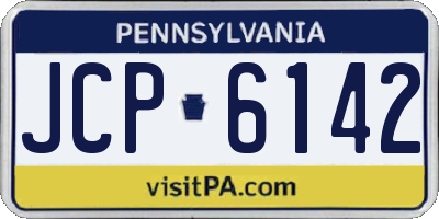 PA license plate JCP6142