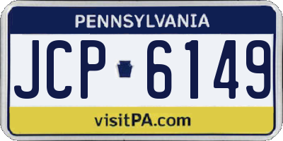 PA license plate JCP6149