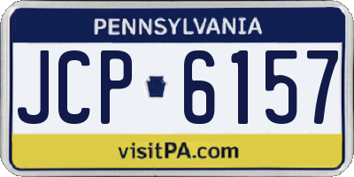 PA license plate JCP6157