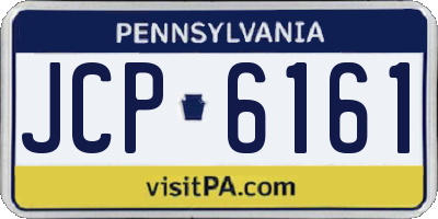 PA license plate JCP6161