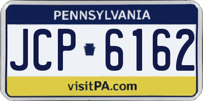 PA license plate JCP6162