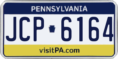 PA license plate JCP6164