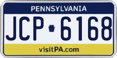 PA license plate JCP6168