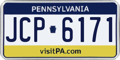 PA license plate JCP6171