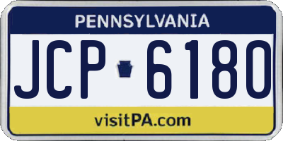 PA license plate JCP6180