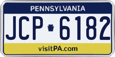 PA license plate JCP6182
