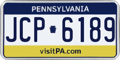 PA license plate JCP6189
