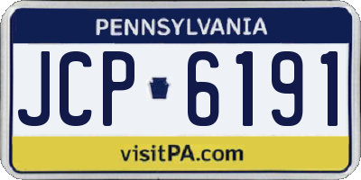 PA license plate JCP6191