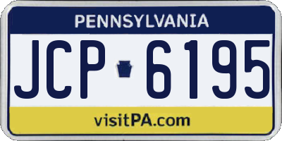PA license plate JCP6195