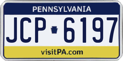 PA license plate JCP6197