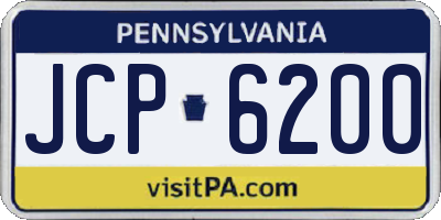 PA license plate JCP6200