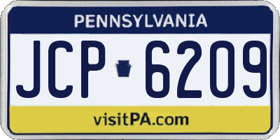 PA license plate JCP6209
