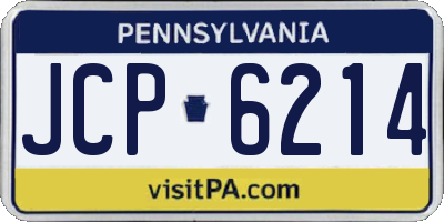 PA license plate JCP6214
