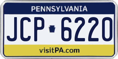 PA license plate JCP6220