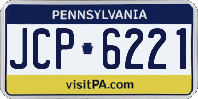 PA license plate JCP6221