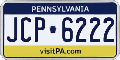 PA license plate JCP6222