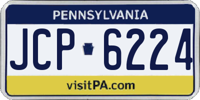 PA license plate JCP6224