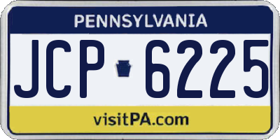 PA license plate JCP6225