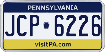 PA license plate JCP6226
