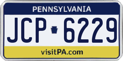 PA license plate JCP6229