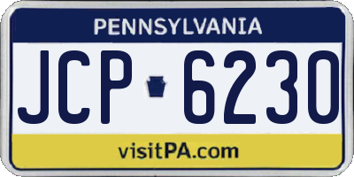 PA license plate JCP6230