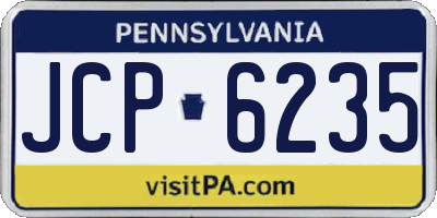 PA license plate JCP6235