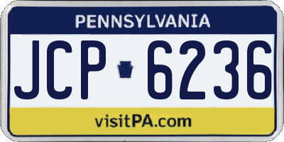PA license plate JCP6236