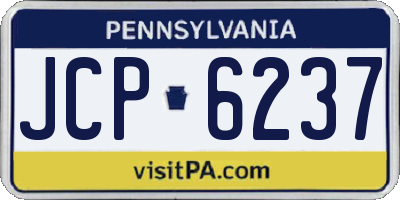 PA license plate JCP6237
