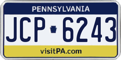 PA license plate JCP6243