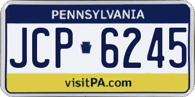 PA license plate JCP6245