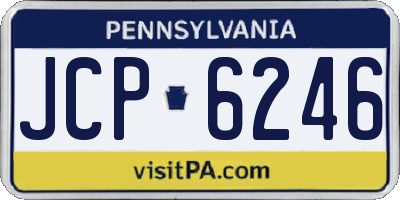 PA license plate JCP6246