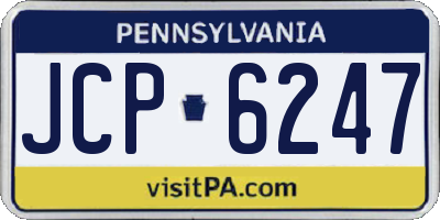PA license plate JCP6247
